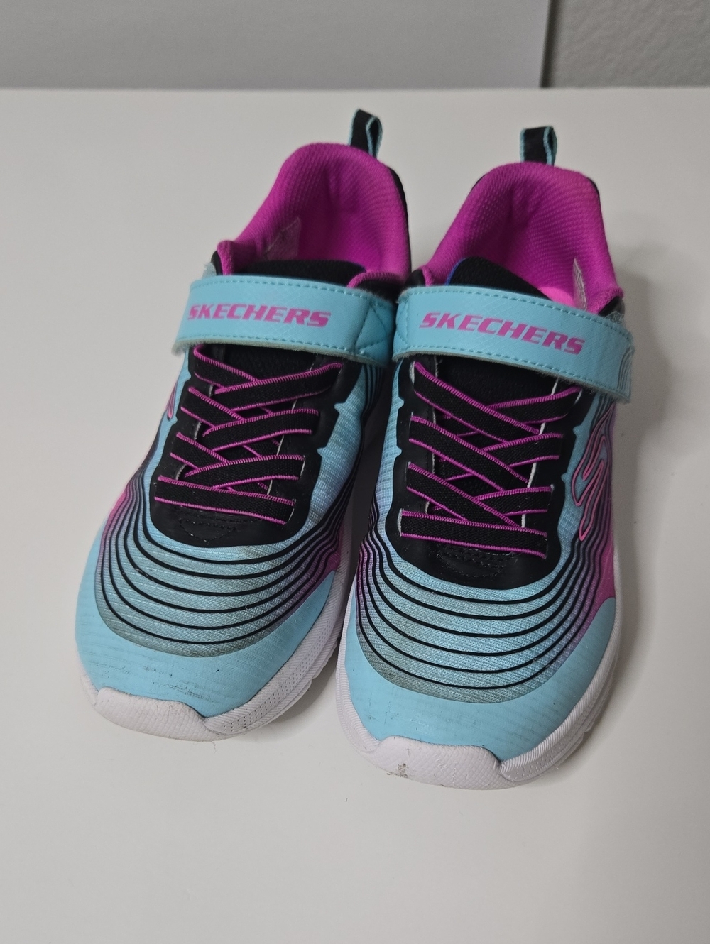 Skechers Kids Light Blue & Pink Slip-On Athletic Sneakers